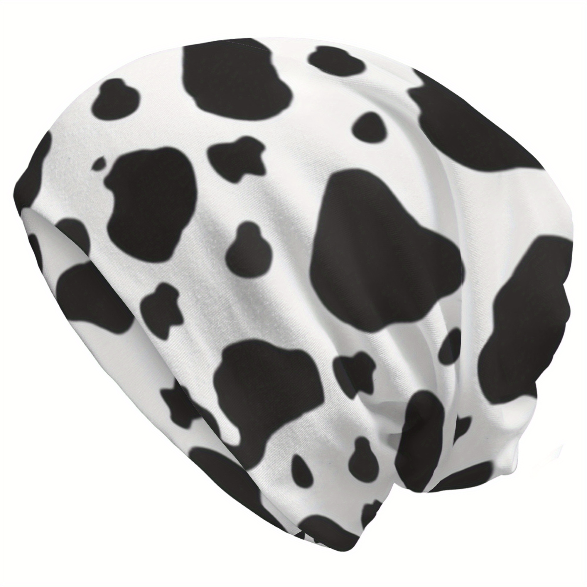 

Unisex Dalmatian Print Beanie, Soft Lightweight Knit Fabric, , Polyester & Spandex , Fashionable Men's Hat For All