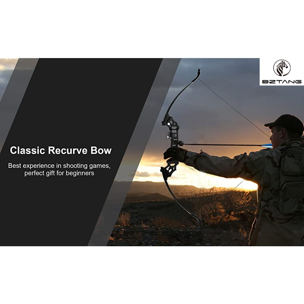 BZT Recurve Bow and Arrows for Adults 51