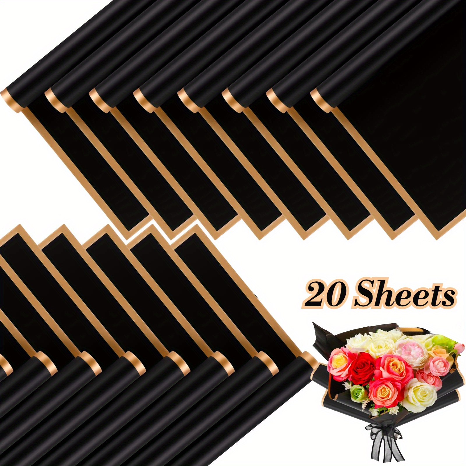 

20pcs d'Emballage Floral Étanche & Rouge - pour Bouquets, Cadeaux, & Spéciales - Matériau Plastique