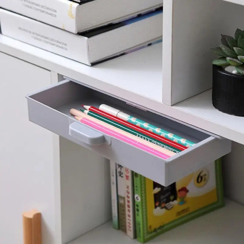 

1pc Adhesive Desk Drawer Organizer - Pp Sorting Storage Box For And Organization