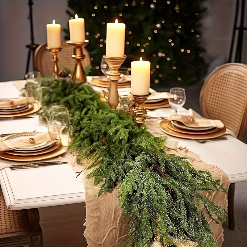 

6-foot Lifelike Artificial Pine Garland - Christmas, Dining Room, Fireplace & Outdoor Decor