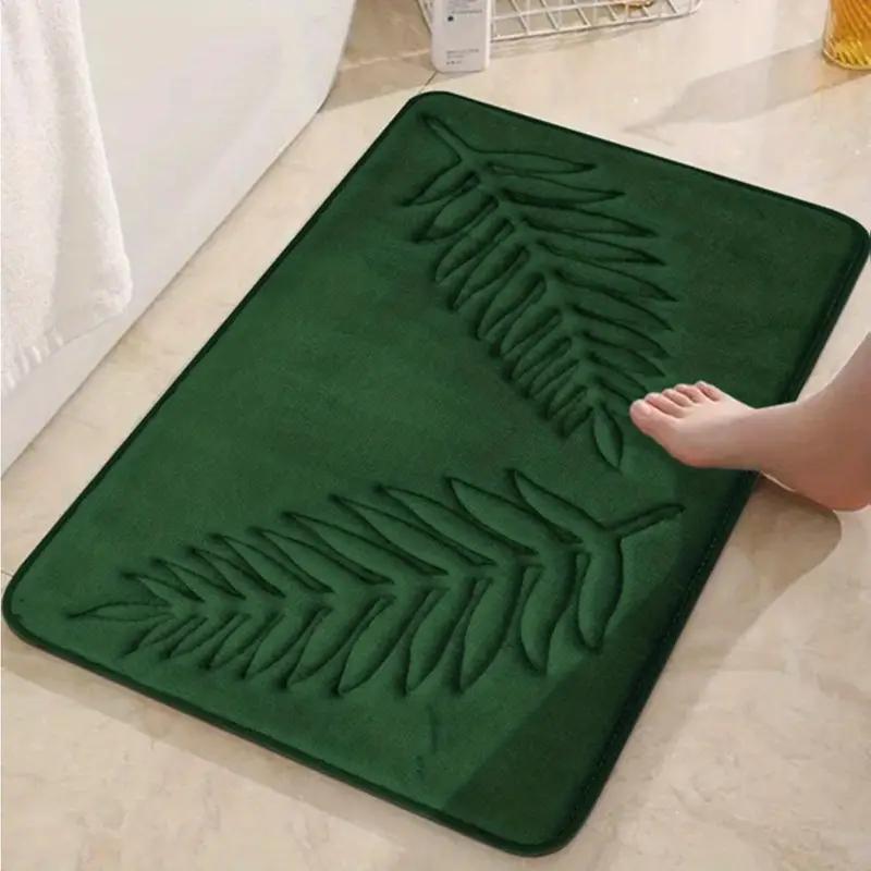 popular   1pc leaf embossed floor mat bathroom absorbent and non slip mat for bathroom living room bedroom kitchen   carpet details 0