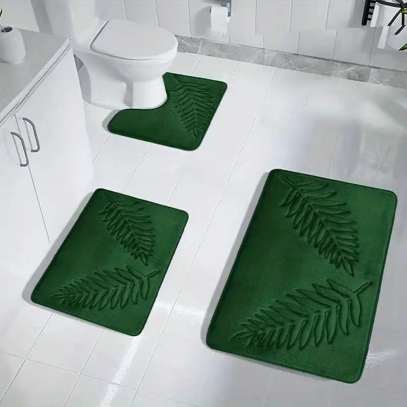 popular   1pc leaf embossed floor mat bathroom absorbent and non slip mat for bathroom living room bedroom kitchen   carpet details 4