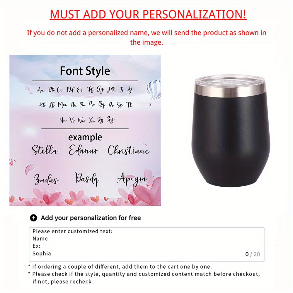 Image of [customized] 1pc Personalized Stainless Steel Eggshell Mugs, Personalized Customized Stainless Steel Mugs, Christmas Gift, Bridesmaid Gift, Honeymoon Gift, Fashion Gift, Hen Party, Best Gift For Her