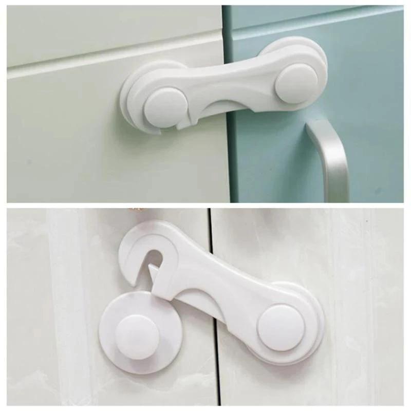 2/4pcs Youngsters Security Protector Care Multi-function Youngsters Safety Lock Cupboard Cabinet Door Drawer Safety Locks details 3