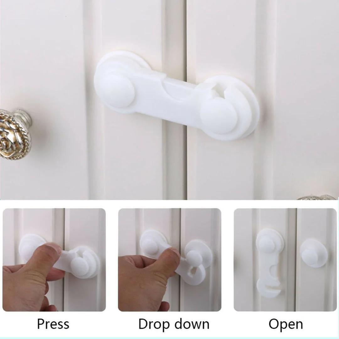 2/4pcs Youngsters Security Protector Care Multi-function Youngsters Safety Lock Cupboard Cabinet Door Drawer Safety Locks details 4