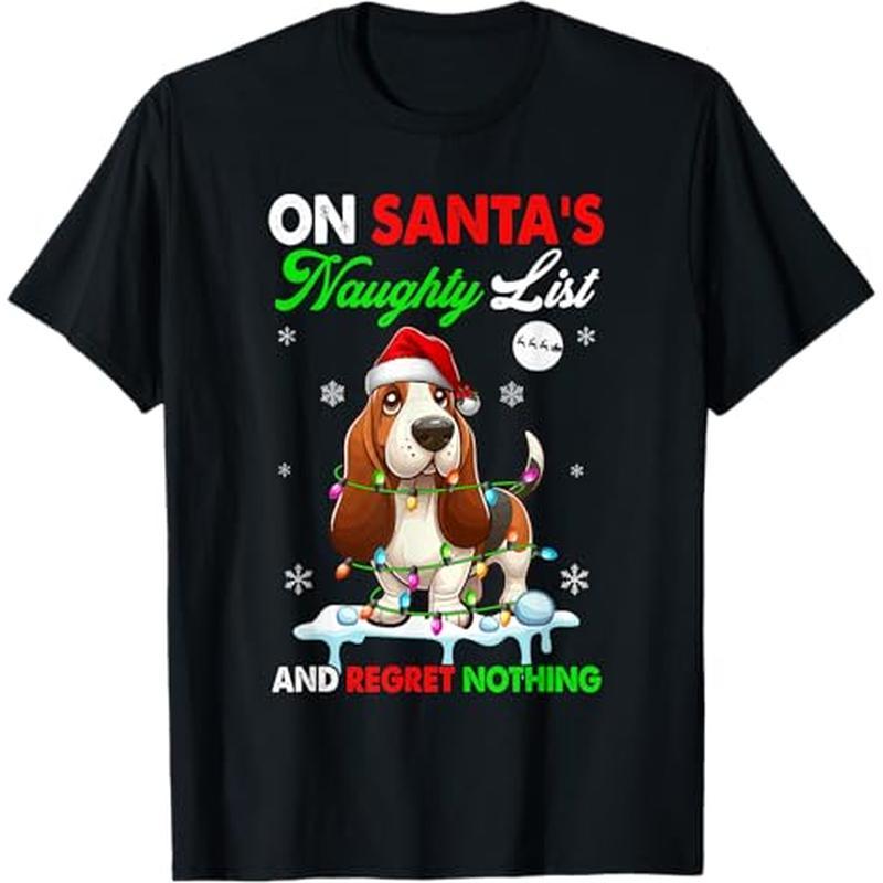 

On Regret Basset Hound T-shirt, 100% Cotton, Gift For Men Women Dad Mom Friends, S-xxxl, Black