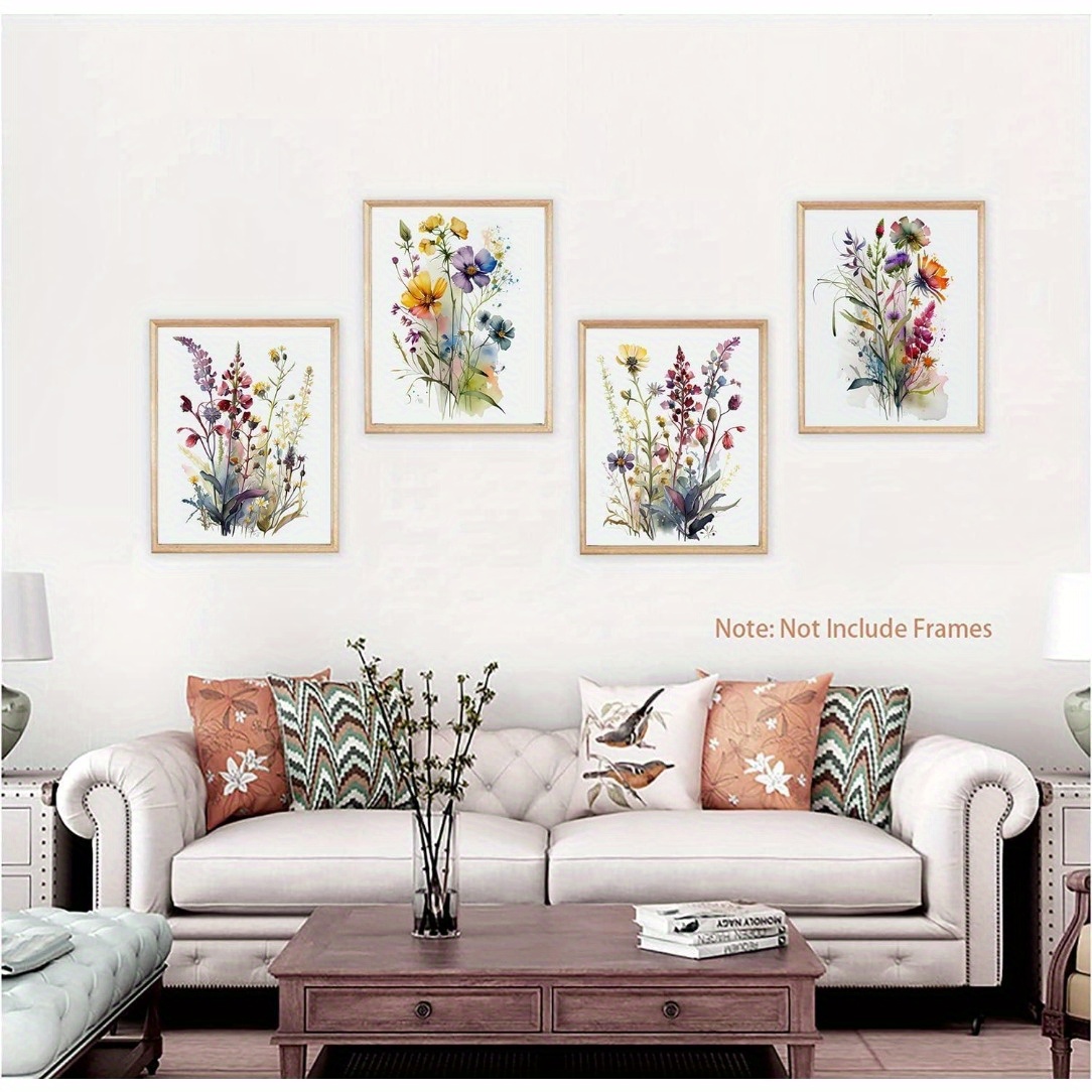 Lot de 4 feuilles décoratives pour le mur, salon, chambre, chambre