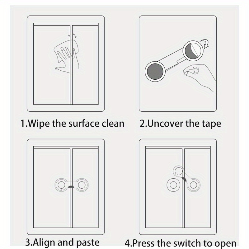 3pcs Youngsters Safety Locks - Transparent, No-Scratch Cabinet & Drawer Straps for Youngsters Protection details 2