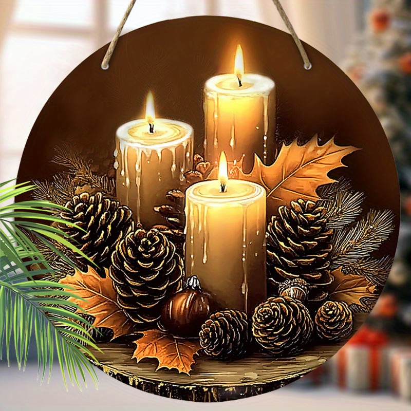 

Christmas Wooden - 2d Pattern Decor Art - No Or Battery Needed - Featherless - For Christmas, , - Hanging / Pendant