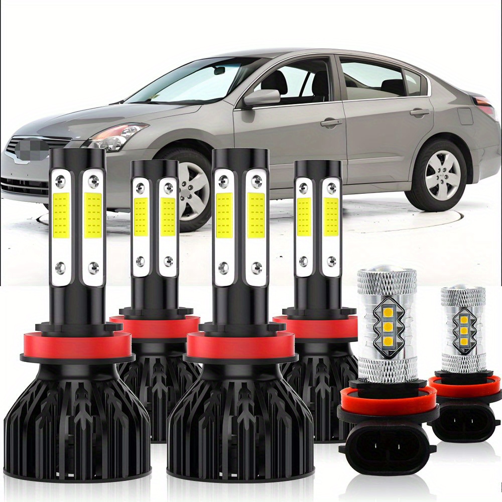 TEMU H9 H11 H11 Led Fog Light Bulbs Cool White 6500k For Altima 2007 2008 2009 2010 2011 2012 2013 2014 2015 2016 2017 2018 Qty6, With Cooling Fan, , Without Battery