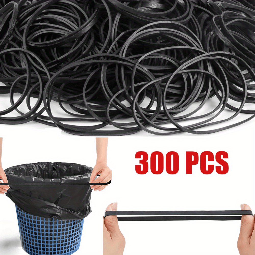 

300 Pieces Black Rubber Bands, Reusable Rubber Rings, Tactical Rubber Rings, For Office, Home, School Supplies