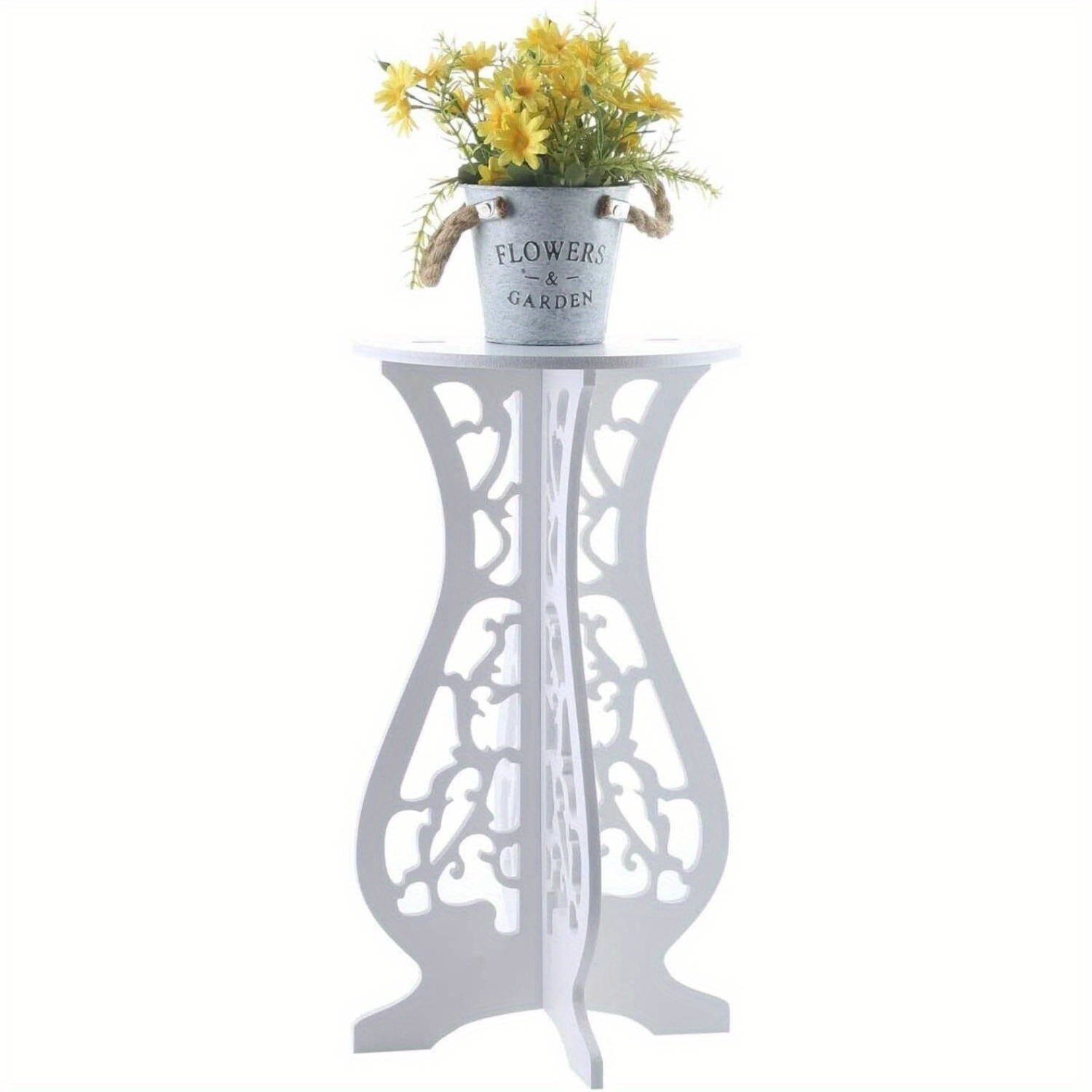 TEMU Plant Stand 45.5cmx25cm Plant Pots Indoor Tall Plant Stand Flower Pot Rack Home Decor Storage Racks Hollow Plant Stand