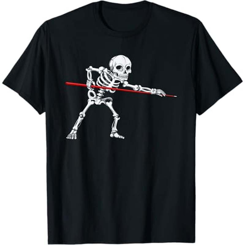 

Skeleton Billiards Halloween Billiard Pool Snooker T-shirt, 100% Cotton, Halloween Thanksgiving Christmas Gift For Men Women Dad Mom Friends, S-xxxl, Black