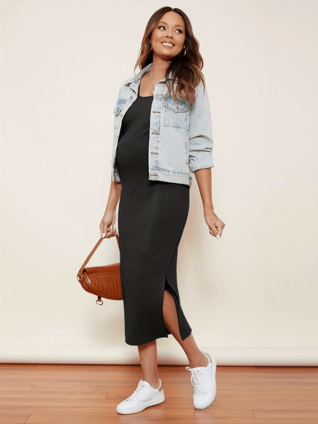 zwangerschapsjurk lente zomer lange rok casual comfortabele Temu