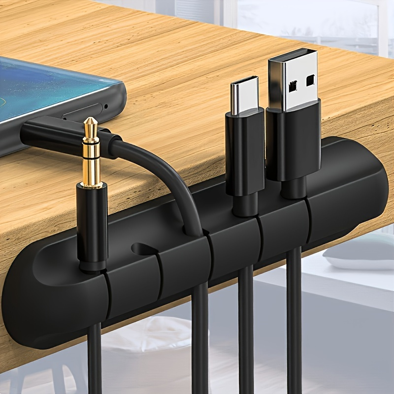 1pc Cable Organizer Clip - Desktop, Home, Office, And Car Wire - Bedside Table Cable Holder Accessory