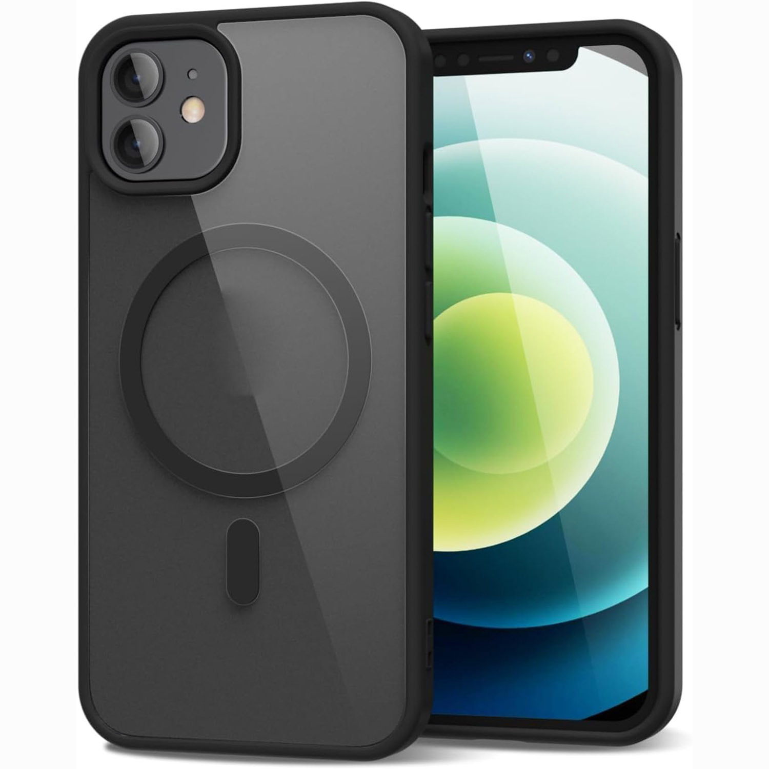 Image of Phone Case - For Iphone 12/12 Pro/12 Pro Max/12 Mini Clear Magnetic Thin Slim Transparent Non-yellowing, Hybrid Soft Bumper & Hard Plastic Protective Case Cover