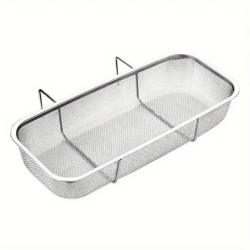 TEMU Stainless Steel Sink Strainer Basket - Reusable Kitchen & Bathroom Drain Organizer, Rust-resistant Mesh Design For Efficient Filtration, Perfect