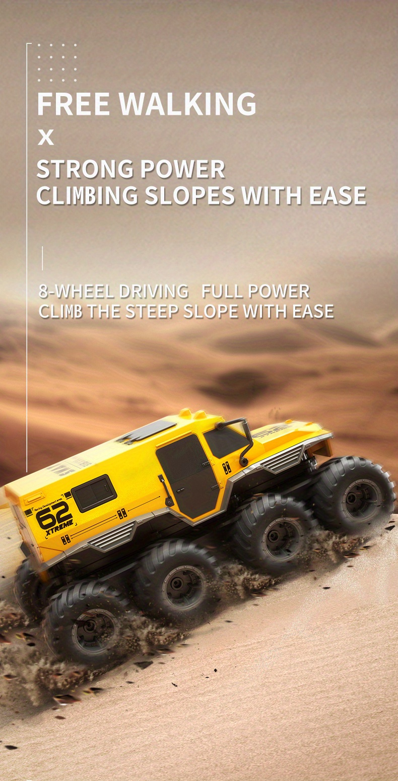 Four Motor, Eight Wheel Drive, Eight Wheeled Off-Road Armored Climbing Remote Control Vehicle, Amphibious, Oversized Body, Strong Power, Christmas, Halloween, Thanksgiving