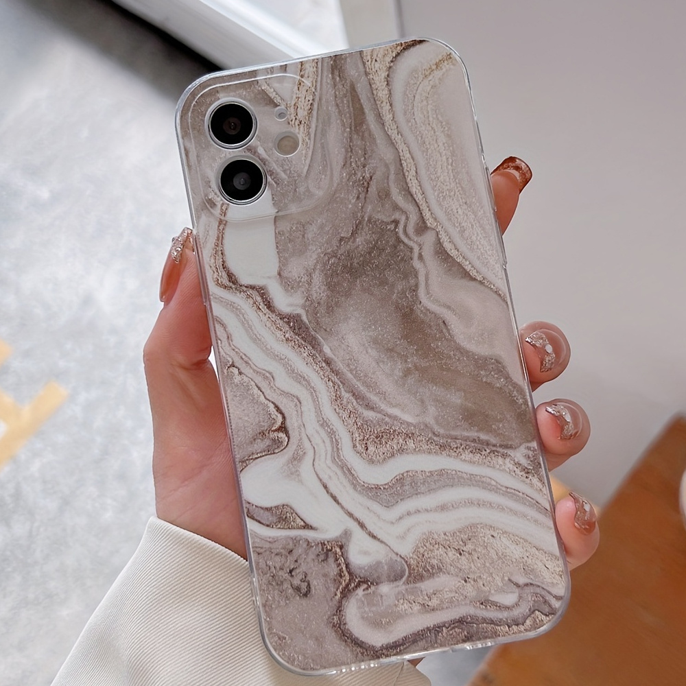 TEMU Phone Case: 1 Gray Pattern Full Coverage Transparent Tpu Phone Case Compatible With Iphone 11 12 13 Pro Max Xr 78 Plus