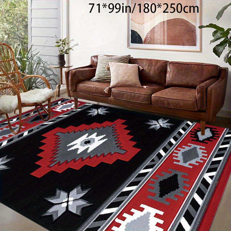 

Area Rug, 71x99 Inches, 800gsm, Non-slip, 6mm , Pointed Bottom, Moroccan Turkish Style, , Christmas Decor, Machine Washable, Low Pile, For Living Room, Bedroom, Office, Indoor Use