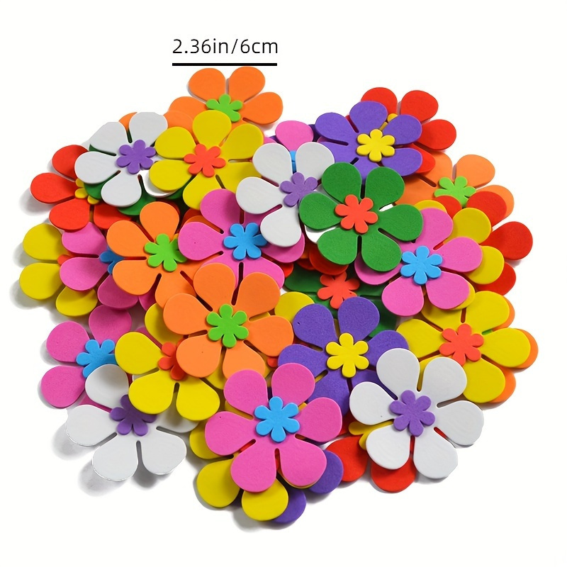 

80/40pcs Decorative Classroom Layout Materials Wall Decals Theme Combination Self-adhesive Foam Flower Stickers - Themed Craft Decorations For Diy Projects And Scrapbooks