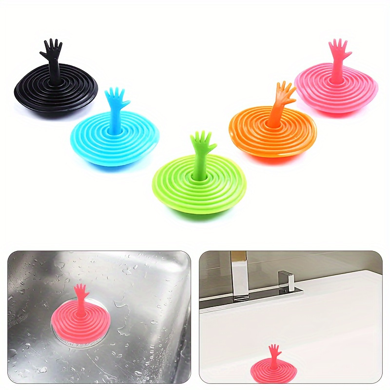 

1pc Silicone Sink Stopper – Universal Bathtub Drain Cover, Kitchen Sink Plug, Non-electric Water Stopper, Essential Bathroom Accessory For Home Use, Random Color