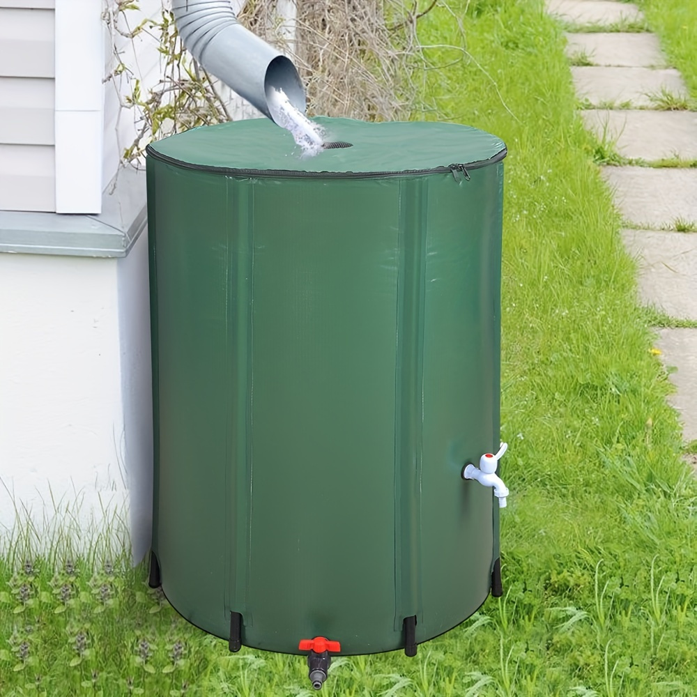 

Gallon Folding Rain Barrel Water Collector Green