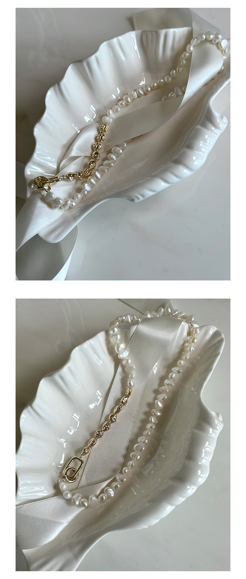 elegant french vintage inspired   necklace luxurious baroque style clavicle chain for   for casual attire gifting details 3