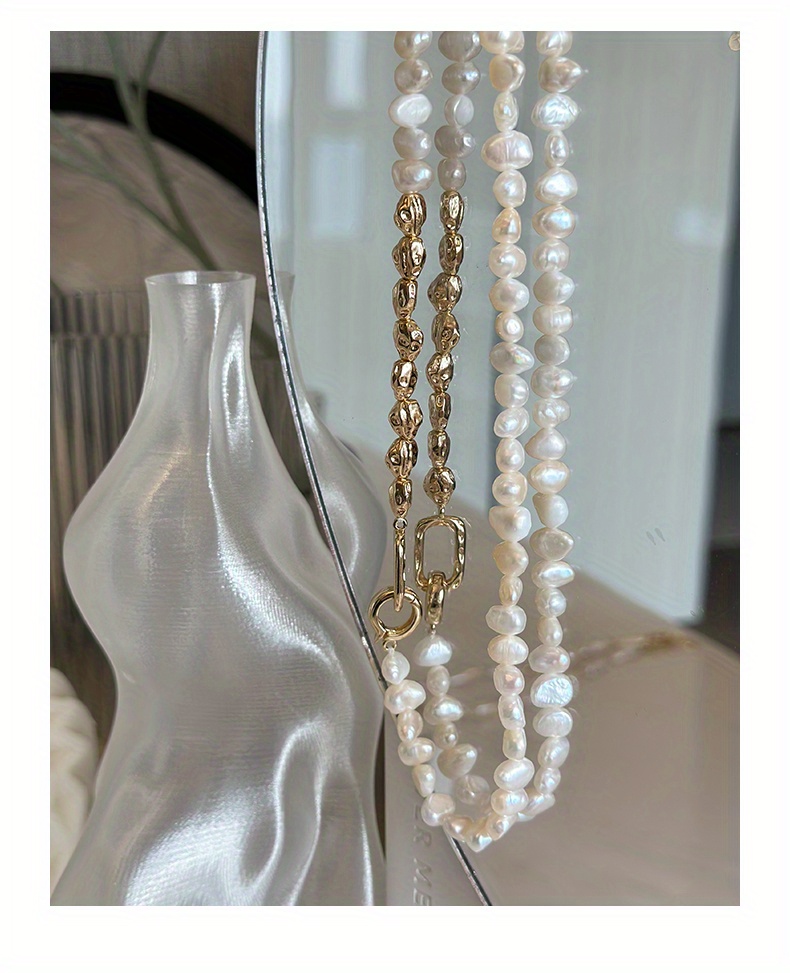 elegant french vintage inspired   necklace luxurious baroque style clavicle chain for   for casual attire gifting details 4