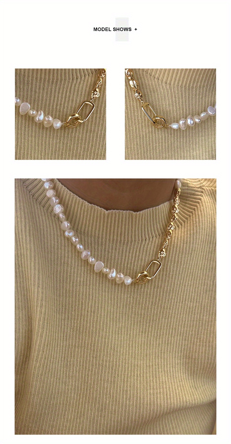 elegant french vintage inspired   necklace luxurious baroque style clavicle chain for   for casual attire gifting details 5