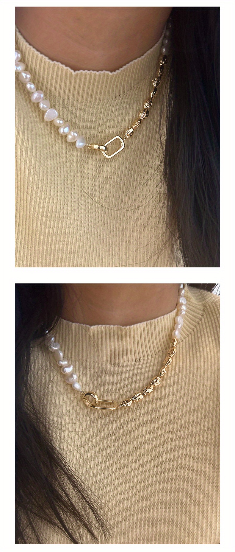 elegant french vintage inspired   necklace luxurious baroque style clavicle chain for   for casual attire gifting details 6