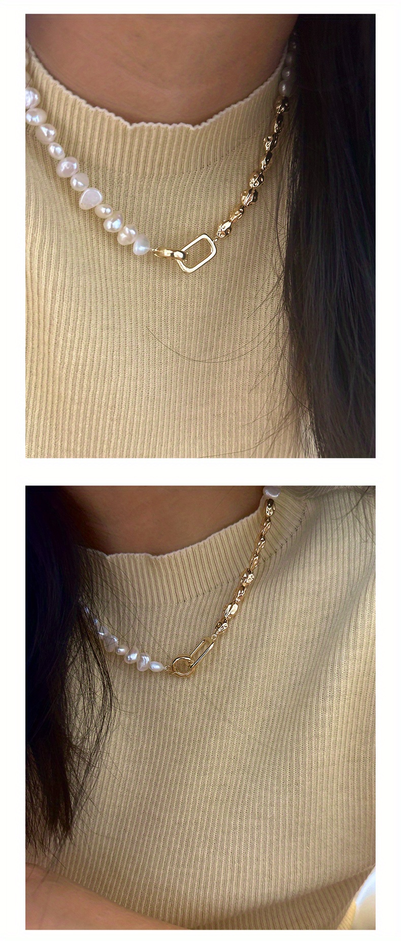 elegant french vintage inspired   necklace luxurious baroque style clavicle chain for   for casual attire gifting details 7