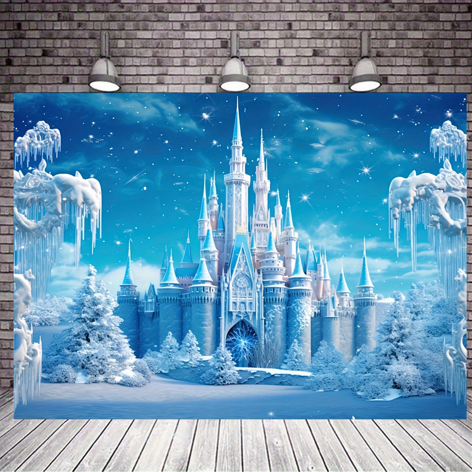 

Winter Wonderland Backdrop - 1pc Polyester Banner, Photography Background For Christmas, Holiday Parties - No Electricity Needed, Fit - 39x59 Inches