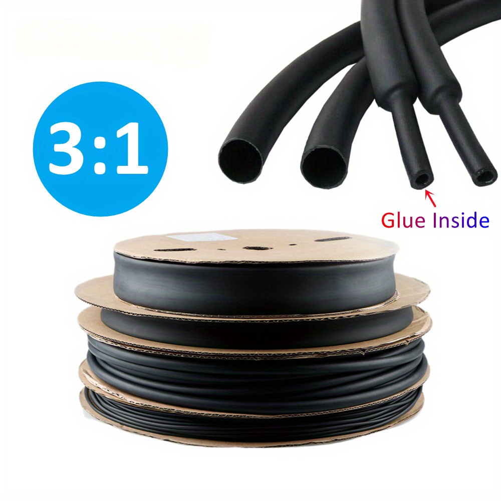 

Tubing Kit With Adhesive - 3:1 , Flexible & , Multiple Sizes (1.6-25.4mm), Flame Retardant,