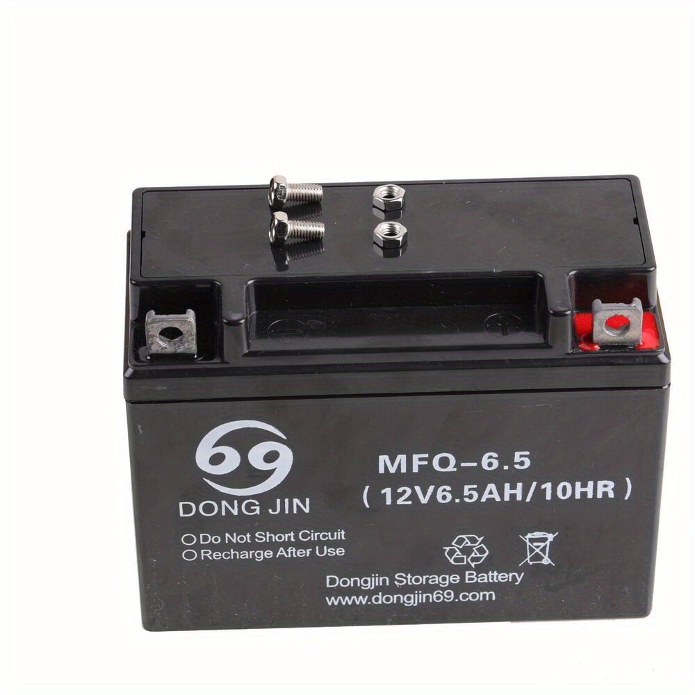 TEMU 12v 6.5ah Mfq-6.5 Battery For 50cc 70cc 110cc 125cc Atv Go