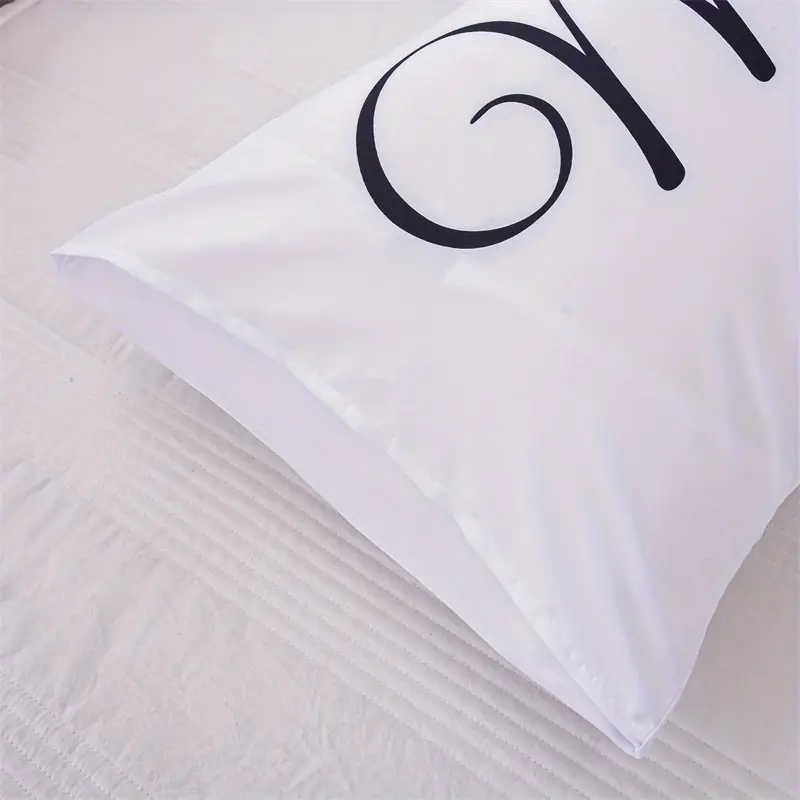 2pcs soft cozy white couple throw pillow covers mr mrs script with red 18x18 inch polyester decorative pillowcases for living room bedroom sofa machine washable no insert included pillows for couch Product details 7