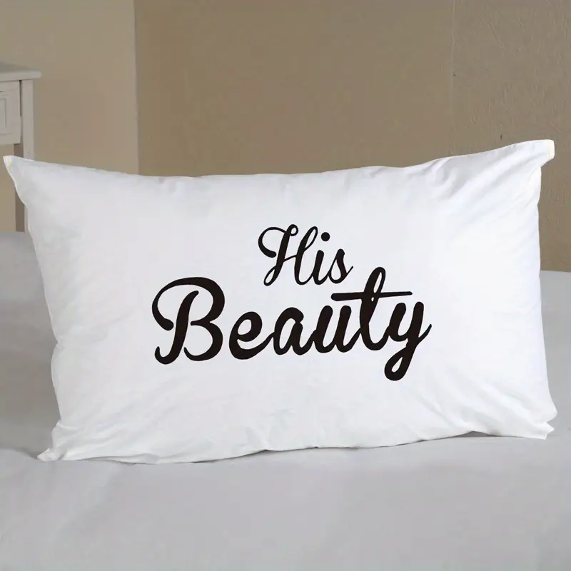 2pcs soft cozy white couple throw pillow covers mr mrs script with red 18x18 inch polyester decorative pillowcases for living room bedroom sofa machine washable no insert included pillows for couch Product details 10
