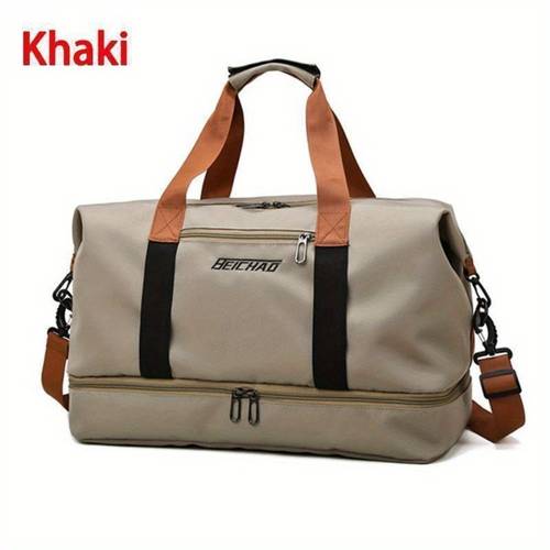 tote travel bag large capacity sports duffel with messenger strap for men and women suitable for travel gym and sports perfect gift for and travelers random logo