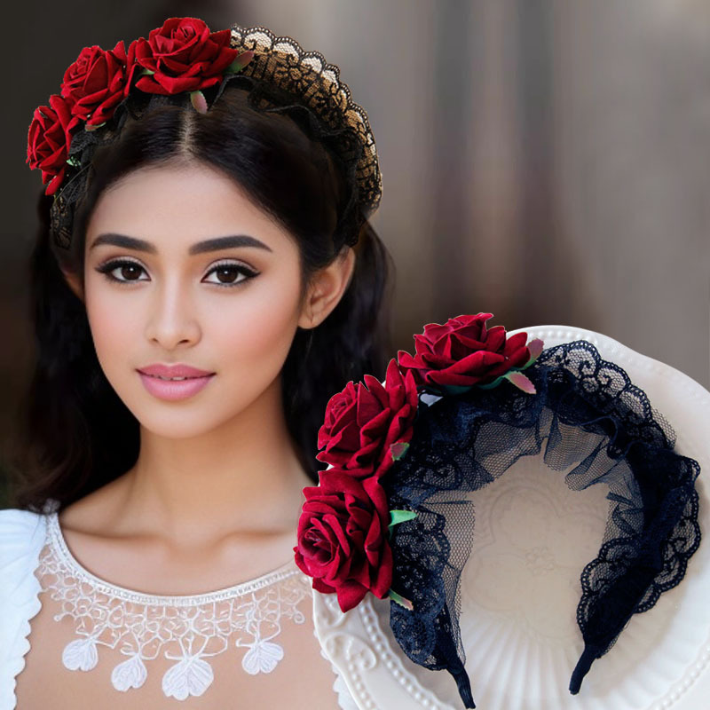 Haarspange Mit Rose – 2 Stück, Rot & Rosa, Für Damen & Mädchen, Ideal Für Hochzeit & Party