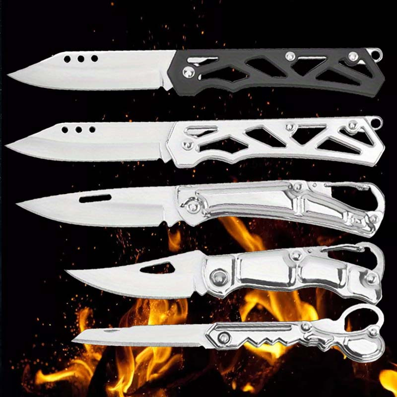 

5pcs Folding Knife Set, Steel Knife For Kitchen Accessories Box