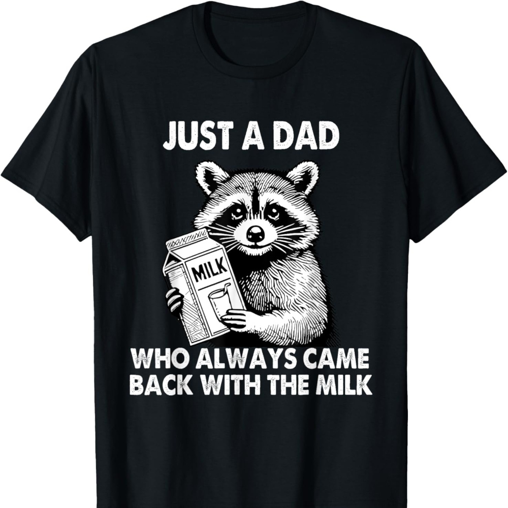 

Just A Dad Who Back With " Graphic T-shirt - 100% Cotton, Casual Fit, Machine Washable, Round Neck - Black, Sizes S To 3xl, Shirt