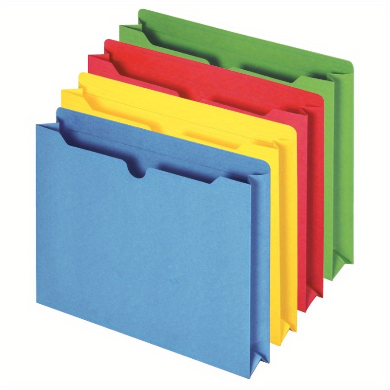 

Reinforced 2 Expansion File Jackets Assorted Colors Letter 10 Per Pack