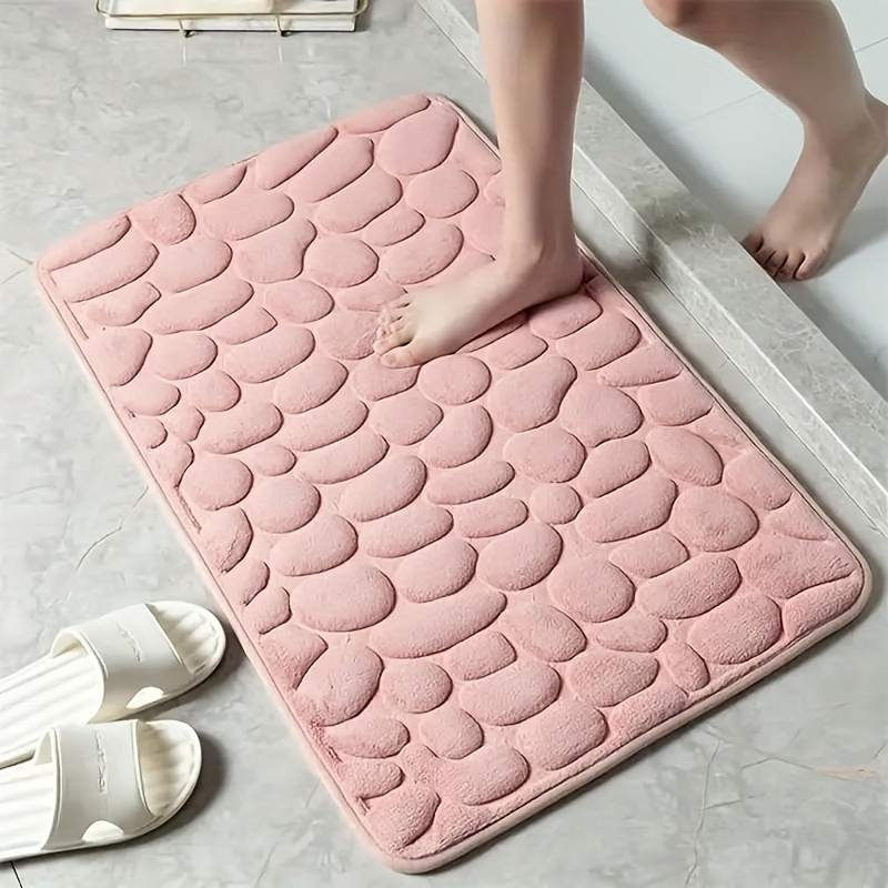 

1pc Quick-dry Memory Foam Bath Mat, Non-slip Backing, Machine Washable Shower Carpet, Comfortable Bathroom Accessory, No Electricity Needed