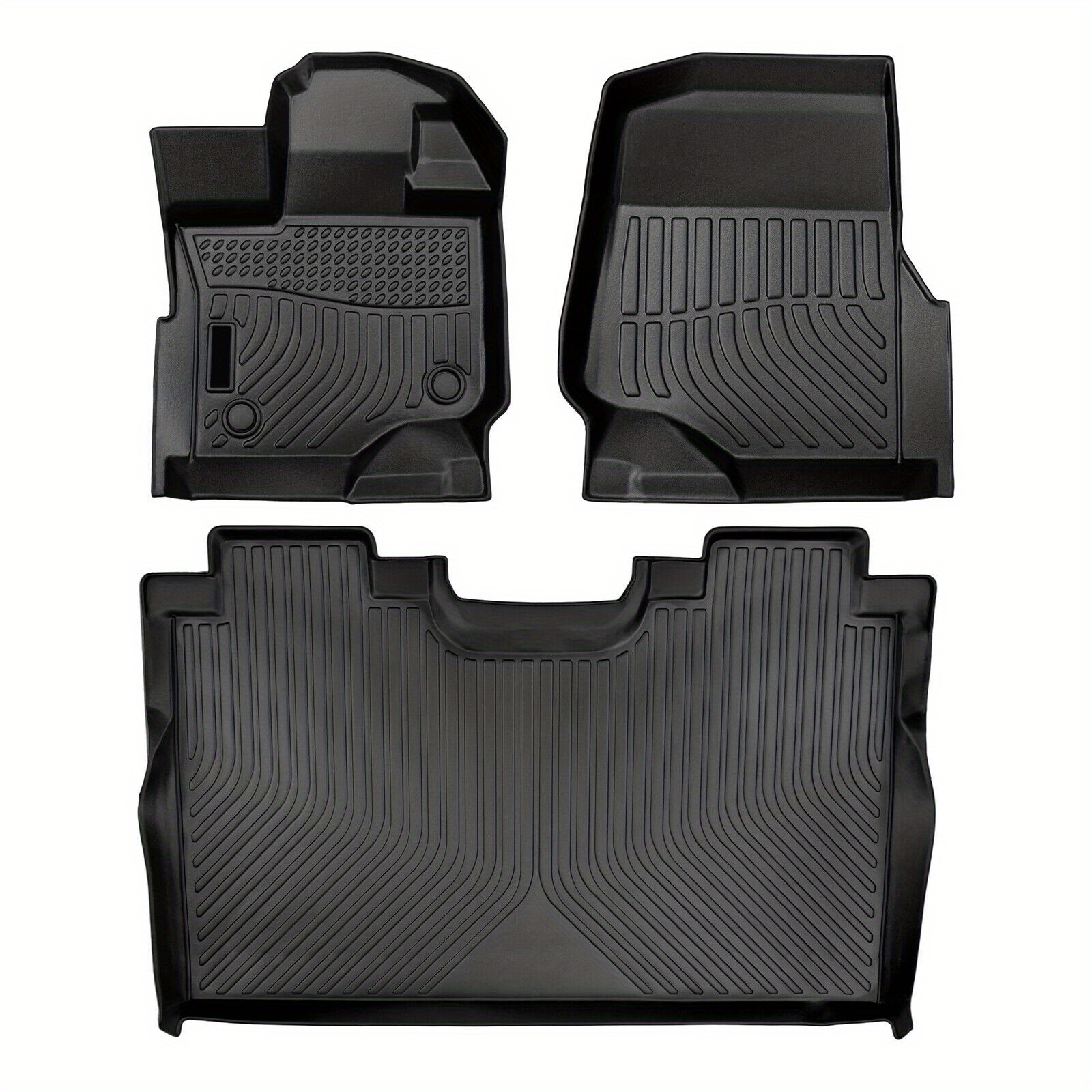 TEMU Viwik Car Floor Mats 2015 2016 2017 2018 2019 2020 2021 2022 2023 2024, Tpe Rubber Car Mats Protection Floor Liners For Ford 1st & 2nd Row Waterproof Anti-slip Durableon-slip