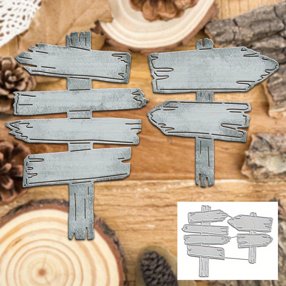zdjęcie przedmiotu oryginalne retro drewniane znaki drogowe metalowe wykrojniki do cięcia wykrojniki urodziny dekoracja ślubna papier do scrapbookingu odlew diy scrapbooking i stemple szablony materiały