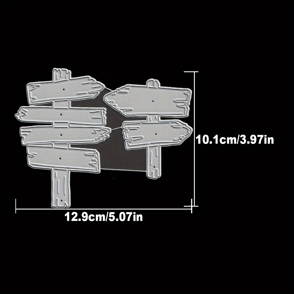 Image of Original Retro Wooden Road Signs Metal Cutting Dies Cut Die Birthday Wedding Decoration Paper Craft Mould Diy Scrapbooking & Stamping Stencils Supplies