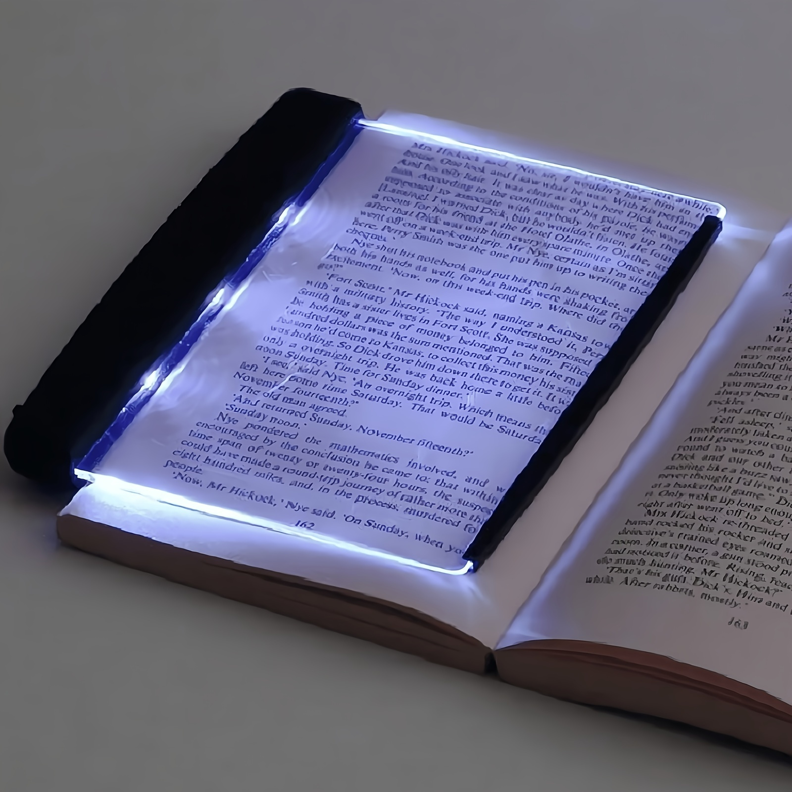 

Led Flat Book Light, Reading Lamp For Bed, Airplane - Eye Protection With Clip-on Bookmark, Ideal Gift For And