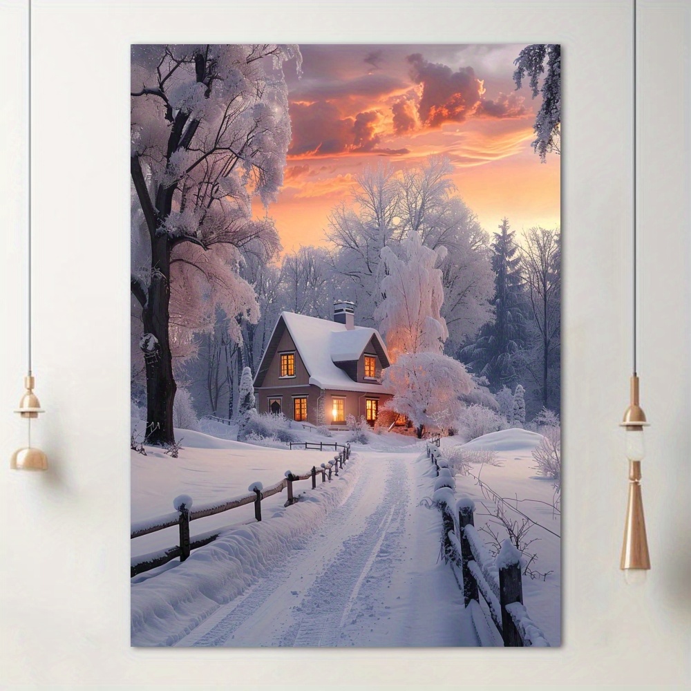 

Winter Canvas Print - , Non-fading, High- Wall Art For Decor, Christmas & Holiday Gift Poster