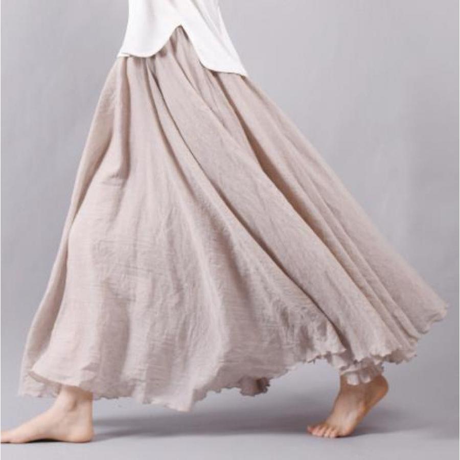 

Your Style With Our Ethnic-inspired Cotton Linen A-line Skirt In 6 Colors